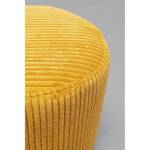 Tabouret Cherry Cord jaune et laiton Jaune - Textile - 35 x 42 x 35 cm