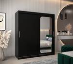 SCHWEBETÜRENSCHRANK PROMO T2 Schwarz - Breite: 180 cm - 2 Türen