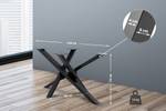 pieds de table Jimmy Anthracite - 120 x 60 cm