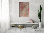 Acrylbild handgemalt Rosenzauber Pink - Rot - Massivholz - Textil - 80 x 120 x 4 cm
