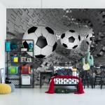 Papier Peint TUNNEL Football Puzzle 3D 300 x 210 x 210 cm