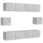 TV-Schrank 6er Set D269 Grau - Holzwerkstoff - 30 x 30 x 80 cm