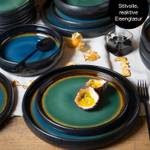 SOLID Steinzeug Geschirr-Set 18tlg Blau - Keramik - Ton
