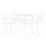 Bistroset (5-teilig) 3011682-2 Weiß - Metall - 90 x 74 x 90 cm