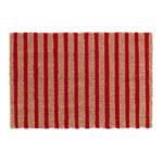 Paillasson en fibres de coco Marron - Rouge - Fibres naturelles - Matière plastique - 60 x 2 x 40 cm