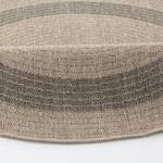 Runder Jute-Look In-/Outdoor-Teppich RYE Schwarz - Braun - Kunststoff - Textil - 160 x 1 x 160 cm