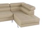 Ecksofa NORREA Beige - Creme - Silber