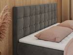 Boxspringbett CARMEN Grau - Breite: 140 cm - H4 - Textil