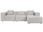 Ecksofa DOLVA Beige - Schwarz - Creme