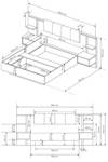 Schlafzimmer-Set DAST ohne LED 3-teilig Braun - Holzwerkstoff - 616 x 210 x 210 cm