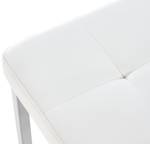 Sitzhocker Barci Weiß - Kunstleder - 40 x 48 x 40 cm