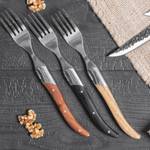 Steakgabel Laguiole 6er Set Braun - Holzwerkstoff - Holz teilmassiv - 3 x 2 x 1 cm