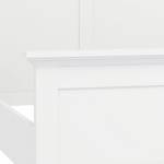 Lit double Venedig Blanc - En partie en bois massif - 158 x 110 x 201 cm