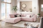 Ecksofa SAMU Sofa Cord Pink - Ecke davorstehend links