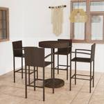 Bar-Set (5-teilig) Braun - Kunststoff - Polyrattan - 76 x 106 x 76 cm