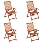 Gartenstühle 4er Set D6362 Braun - Massivholz - 69 x 111 x 57 cm