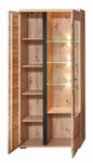 Wohnwand Santos Schwarz - Braun - Holzwerkstoff - Holz teilmassiv - 360 x 203 x 43 cm