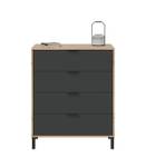 Commode Enzo Beige - Bois manufacturé - 40 x 94 x 78 cm