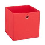 6 x Aufbewahrungsbox Stoff rot Rot