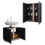 Badmöbel Set Gloria 40892 Braun - Grau - Holzwerkstoff - 70 x 55 x 34 cm