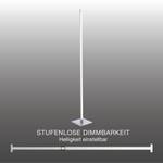 LED Stehlampe Bella Silber - Metall - 21 x 150 x 21 cm