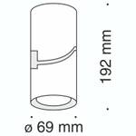 Strahler, Spots & Aufbaustrahler Tube Weiß - Metall - 4 x 20 x 4 cm