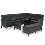 Garten Lounge Set Grau - Metall - Textil - 70 x 66 x 120 cm