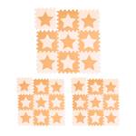 27 x Puzzlematte Sterne orange-beige Beige - Orange