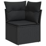 Gartensitzgruppe K743(9-tlg) Schwarz - Massivholz - 69 x 62 x 62 cm