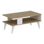 Table basse Lycksele effet chêne / blanc Marron - Bois manufacturé - 90 x 40 x 45 cm