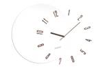 Horloge murale design THE INDEPENDENT. Blanc - Bois manufacturé - Matière plastique - 60 x 53 x 1 cm