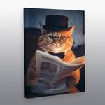 Leinwandbild Cat Tabby Smart 80 x 120 cm