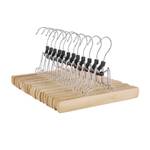 Kleiderbügel (12er-Set) Braun - Holzwerkstoff - Metall - 17 x 25 x 3 cm