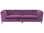 3-Sitzer Sofa SOTRA Violett - Silber