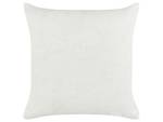 Coussin décoratif MILAS Blanc crème - Imitation marbre noir