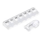 10x Medikamentenbox transparent Deutsch Kunststoff - 22 x 3 x 5 cm