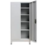 Armoire de bureau Gris - Métal - 90 x 180 x 90 cm