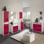 Armoire colonne Brantford - blanc / rose vif