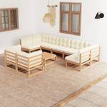 Salon de jardin (lot de 10) 3009764-2 Marron - Marron chevreuil - Blanc