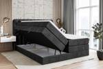 Boxspringbett BOXI8 KING Schwarz - Breite: 180 cm