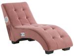 Chaiselongue SIMORRE Schwarz - Pink - Silber