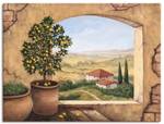 Leinwandbild Toskana in der Fenster
