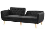 2-Sitzer Sofa BARDU Schwarz - Eiche Hell