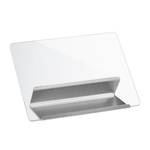 Buchständer Metall & Glas Silber - Glas - Metall - 29 x 16 x 16 cm