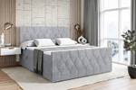 Boxspringbett VELANTO Grau - Breite: 200 cm - H4