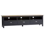 Tv Möbel Jade 3 Schubladen Anthrazit Grau - Massivholz - Holzart/Dekor - 158 x 47 x 39 cm