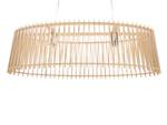 Lampe suspension CHARI Marron - Argenté - Bois manufacturé - 80 x 124 x 80 cm