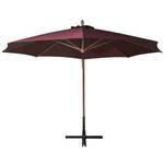 Parasol suspendu 3005780 Marron - Métal - Bois massif - 350 x 290 x 350 cm