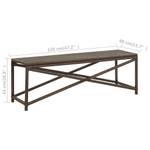 Banc de jardin 3000274 Marron - Métal - Polyrotin - 120 x 43 x 40 cm