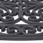 Ovale Fußmatte Schwarz - Textil - 44 x 1 x 70 cm
